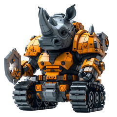 Rhino robot tank illustration