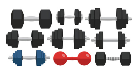 Dumbbell diversity: A visual exploration of weightlifting equipment for varied fitness routines and muscle development