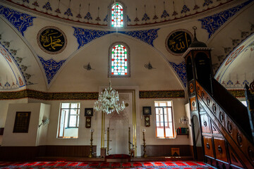 Obraz premium Mihrab and Minbar of Yıldırım Bayezid Mosque