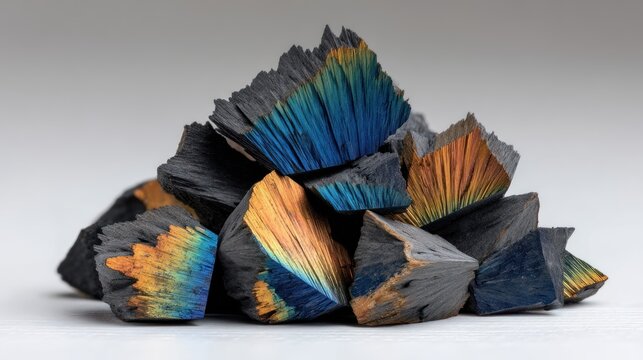 Iridescent Biotite Crystals: A Symphony of Color and Texture