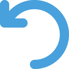 Blue Curved Arrow Icon