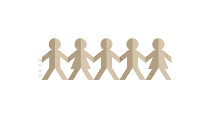 Paper Chain of People: Conceptual Illustration of Community, Teamwork, and Interconnectedness of Diversity