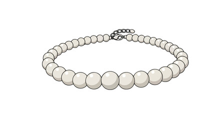 Elegant pearl strand necklace showcasing luminous spheres and a secure clasp design accessory