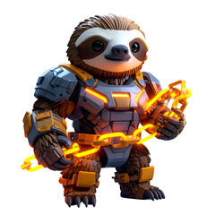 Sloth in armored suit
