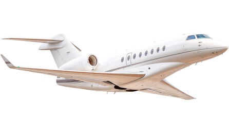 Luxury white jet, angled view