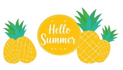 Summer pineapples graphic