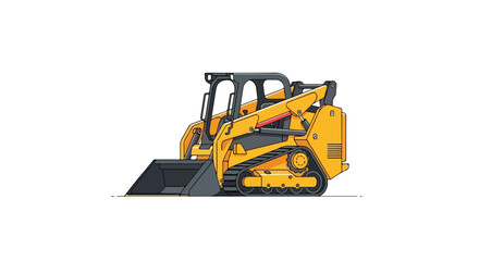 compact yellow bulldozer with black tracks and blade used for construction site activities in urban environment large industrial equipment for earth