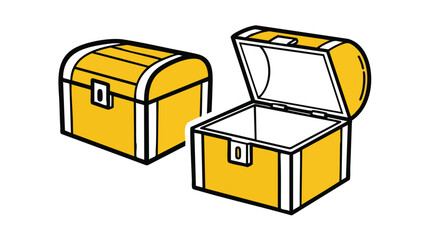 Unveiling Hidden Riches Exploring Treasure Chest Icons in Vector Style
