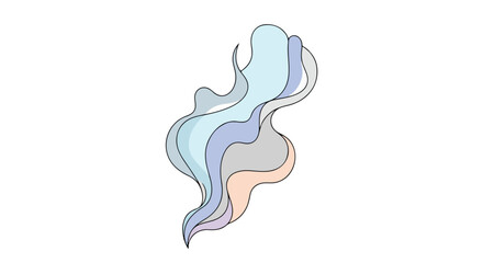 Abstract flowing shapes in pastel shades creating a calming visual harmony perfect for minimalist design themes and artistic expressions in modern