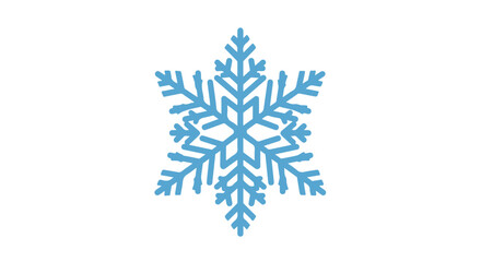 Intricate Blue Snowflake Illustration Highlighting Symmetrical Winter Ice Crystal Patterns for Seasonal Decorations and Cold Climate Themes