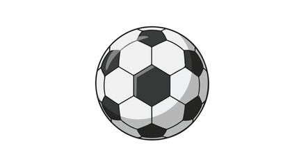 Classic black and white soccer ball with traditional hexagon and pentagon pattern for sports enthusiasts and fans of football games featuring a