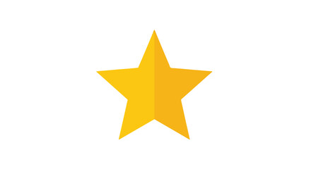 Isolated yellow star illustration against a clean white background, perfect for various design applications and creative projects