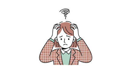 Stressed young professional woman struggling with anxiety and feeling overwhelmed with work problems