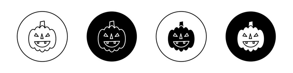 Pumpkin icons vector graphics collection on white background