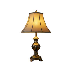 Elegant table lamp isolated on transparent background