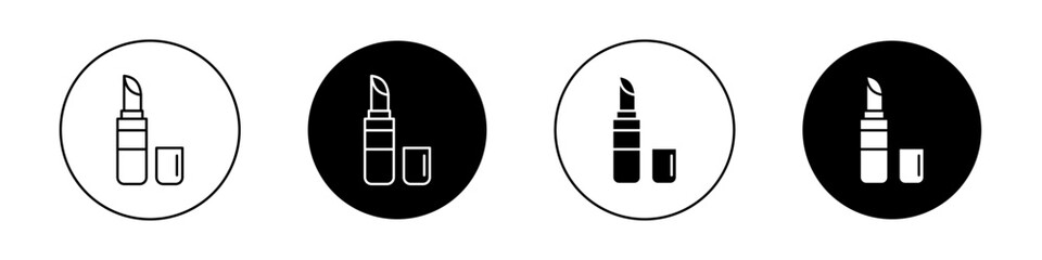 Lipstick icons vector graphics collection on white background