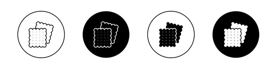 Crackers icons vector graphics collection on white background