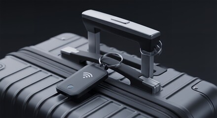 Smart Luggage Tracker Device on Suitcase, Travel Technology, Wireless Locator, GPS Tracking, Baggage Tag, Security Gadget