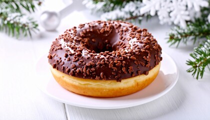 Still Life Of Chocolate Donut