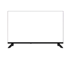 Sleek modern flat-screen television with minimalist stand, perfect for home entertainment setups and technology showcases, ready to display vibrant visuals and immersive content.