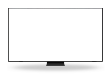 Design sans titre -Sleek modern television with a minimalist stand, showcasing cutting edge display technology for immersive home entertainment and professional presentations. 2
