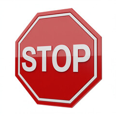 Obraz premium Compelling stop sign graphic for safety campaigns and regulatory compliance, a crucial visual element for effective communication, ideal for transportation design and hazard prevention awareness