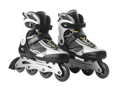 Inline roller skates icon isolated on a white background.