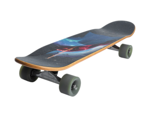 Skateboard icon isolated on a white background.