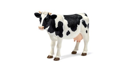 Black and white cow figurine