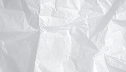 Obraz premium Crumpled White Paper Texture Background for Mockups and Design Overlays and Presentations