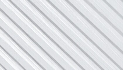 Obraz premium Abstract White Corrugated Metal Sheet Texture Background with Diagonal Lines Pattern Design