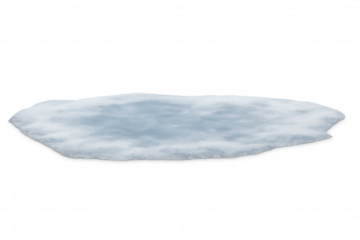 Snow patch isolated on transparent background, perfect for adding a touch of winter to photo manipulations or designs