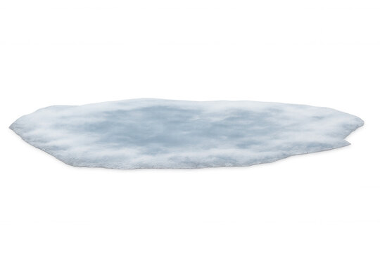 Snow patch isolated on transparent background, perfect for adding a touch of winter to photo manipulations or designs