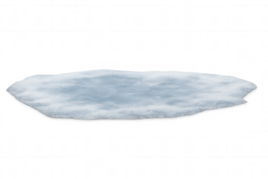 Snow patch isolated on transparent background, perfect for adding a touch of winter to photo manipulations or designs