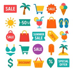 25 Summer Sale Icons