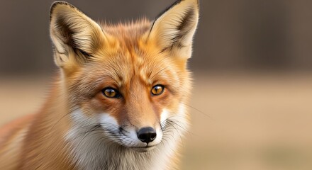 Fototapeta premium Close-up of a Red Fox in Natural Light.