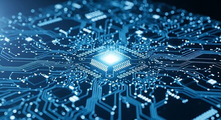 Close up view of a central processing unit.