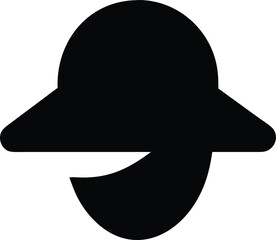 a woman wearing sun hat in vibrant colors vector design