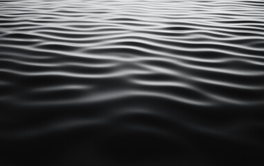 Obraz premium Abstract Black and White Water Surface with Gentle Waves and Smooth Texture