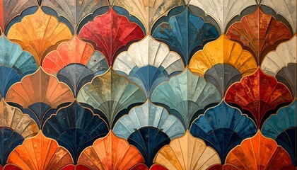 Colorful patterned wall tile