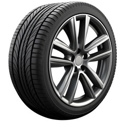car wheel car tires, alloy wheels, isolated background.