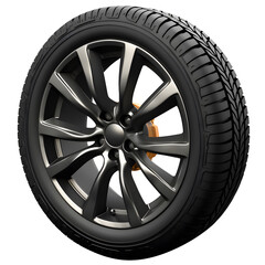 Fototapeta premium car tire, tire, car alloy wheel on isolated background