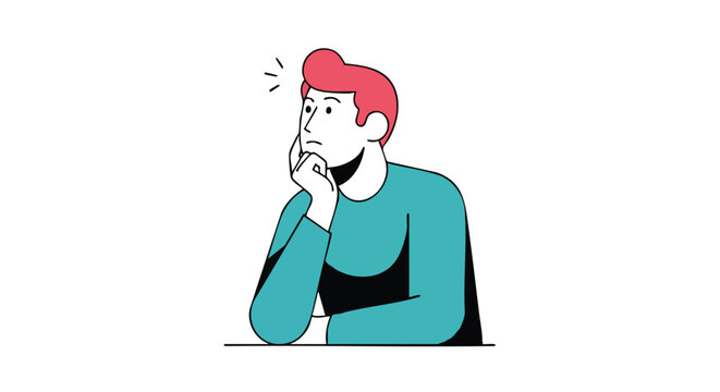 Thoughtful man contemplates ideas, pondering solutions, a moment of reflection and inspiration