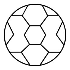 Obraz premium Classic soccer ball geometric pattern simple outline silhouette