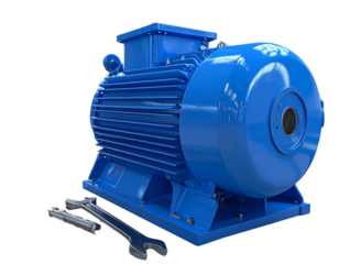 Industrial Water Pump with Tools – Mechanical Equipment PNG