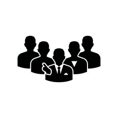 A set of vector icons featuring diverse business people and office teams to represent community, leadership, and teamwork