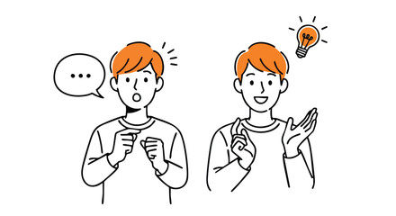 Brainstorming session brings brilliant ideas to young man in need of inspiration, eureka moment