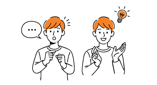 Brainstorming session brings brilliant ideas to young man in need of inspiration, eureka moment