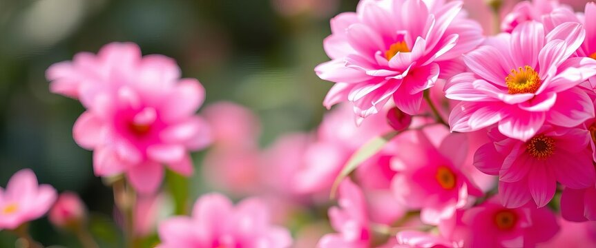 Abstract pink blurred floral folly wallpaper vector design, bloom, flower