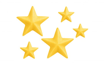 Obraz premium Golden star rating symbols glowing against transparent surface, symbolizing achievement, success, quality ranking